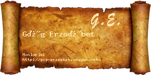 Góg Erzsébet névjegykártya